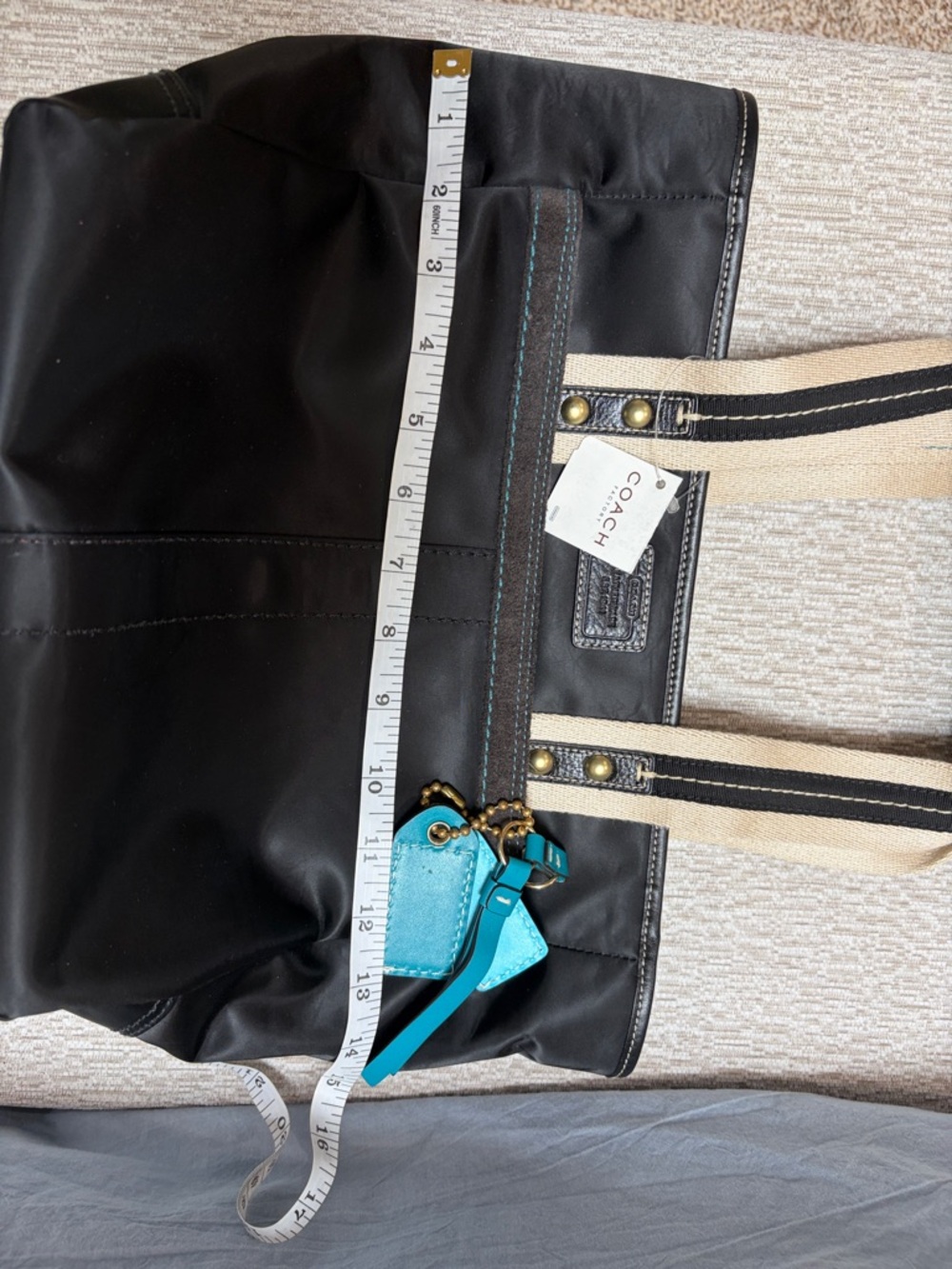 Coach Hampton Black Satin Tote NWT - Picture 8 of 12